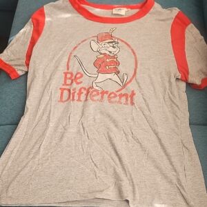 Rare Disney/Junk Food COllab Be Different Gray Graphic Tee